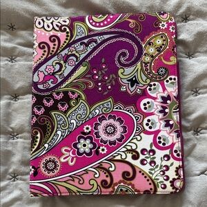 Vera Bradley Pink and Green Paisley Ipad/folio case
